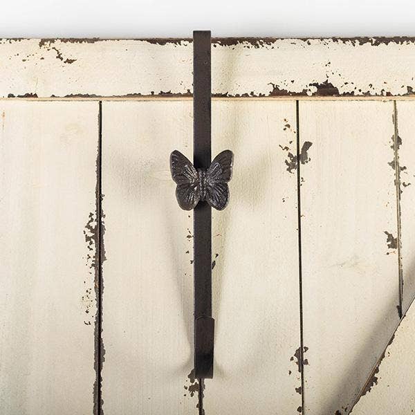 Cast Iron Wreath Hook, Butterfly