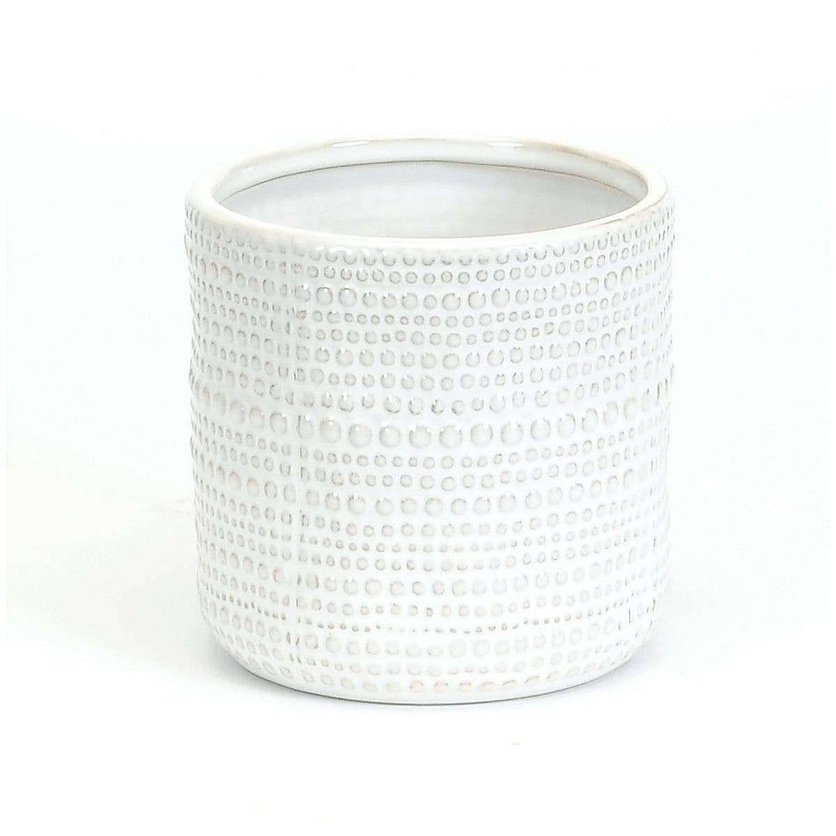 MEDIUM TEXTURED WHITE POT