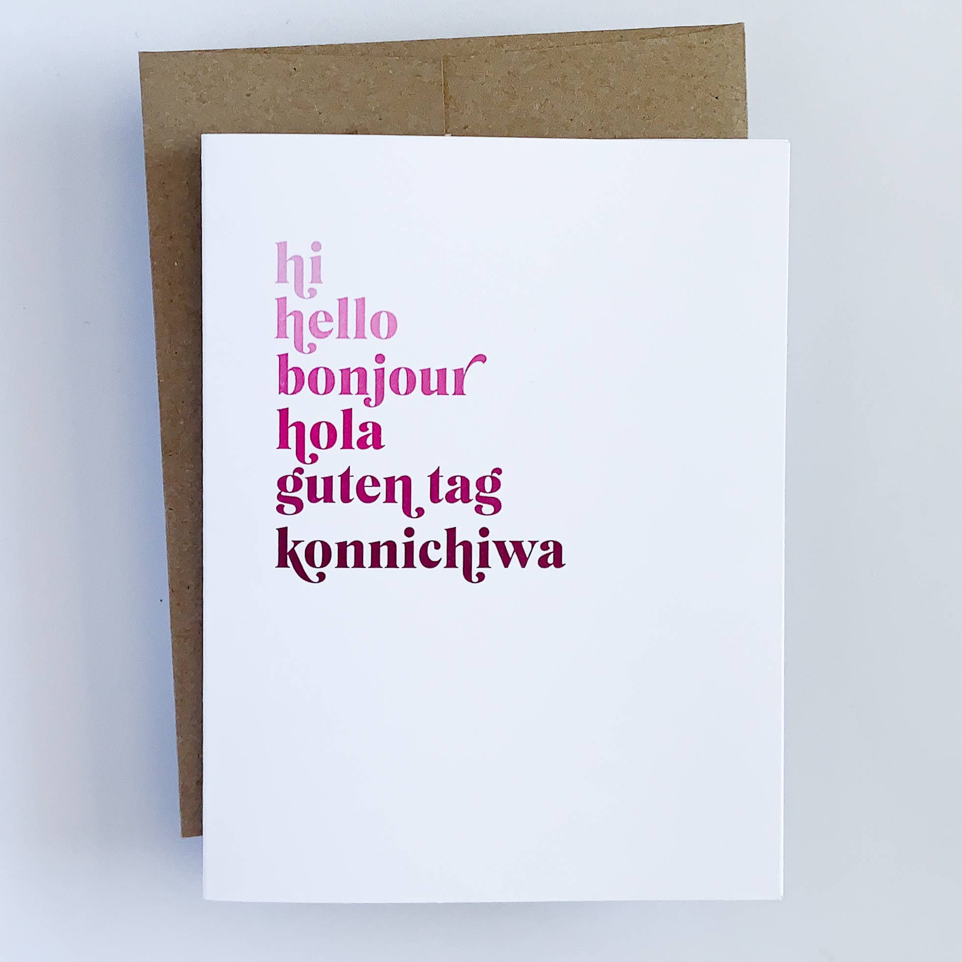 Hi Hello Languages Greeting Card