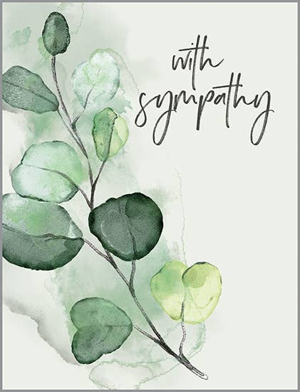 With Scripture Sympathy Greeting Card - Eucalyptus