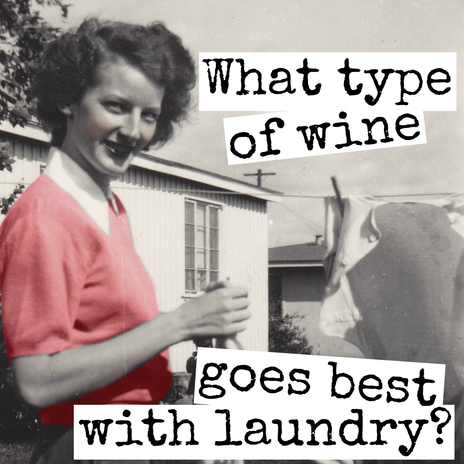 Fridge Magnet.  What Type Of Wine Goes Best With Laundry?